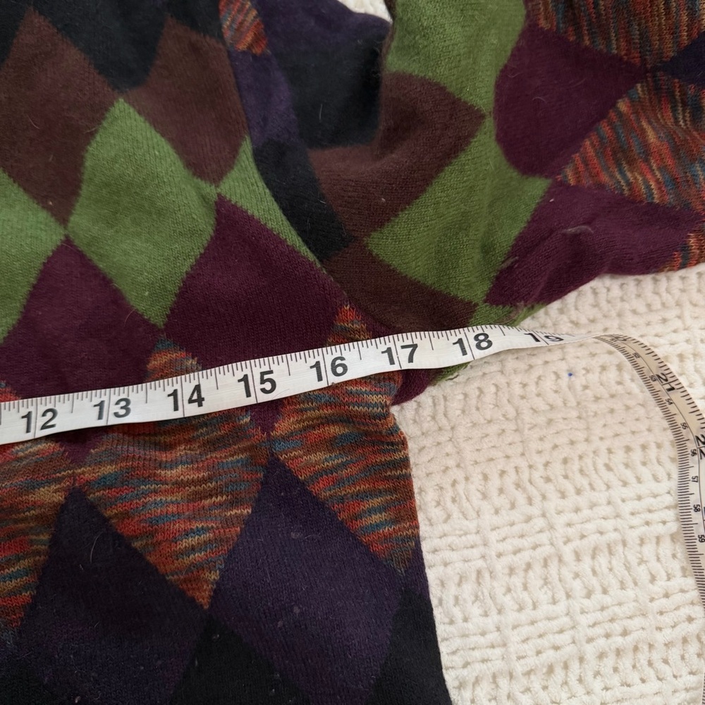 Colorful Argyle Button-Up Jacket - image 4